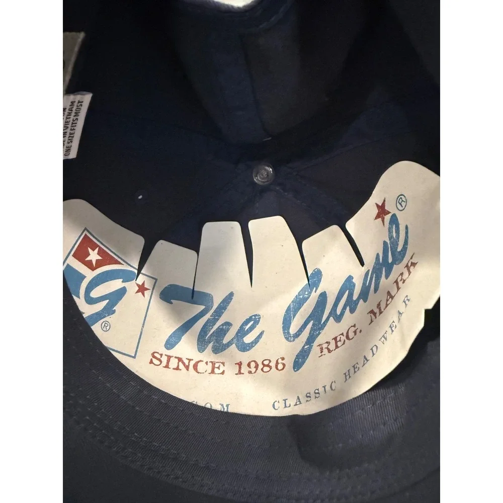 Digital Sportsman Panama City FL Hat The Game Navy Blue Strapback Cap Sunset Pat